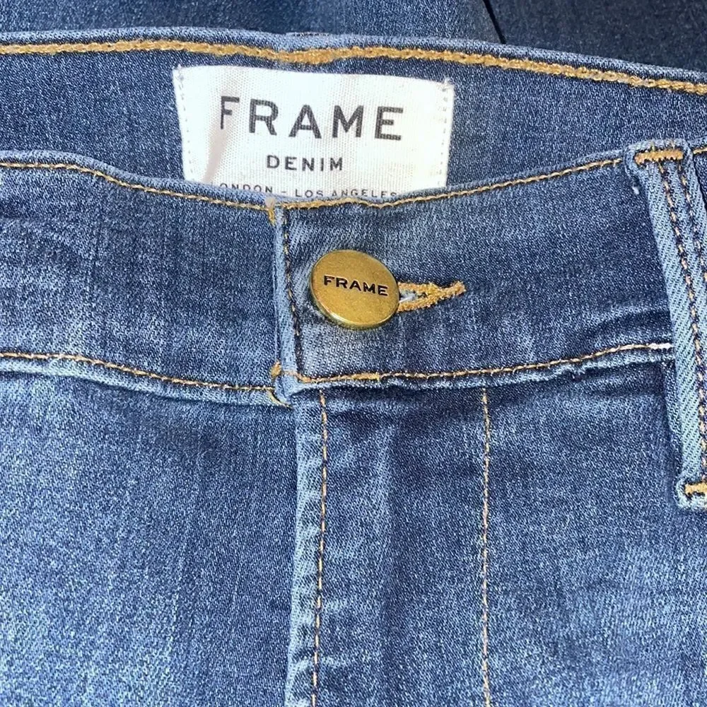 Frame Le High Skinny Triangle Hem Jeans Size 29